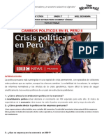 22ficha de Trabajo de Cívica 3° (Iii Trimestre 2021) Novena Semana (Crisis Política Ii)