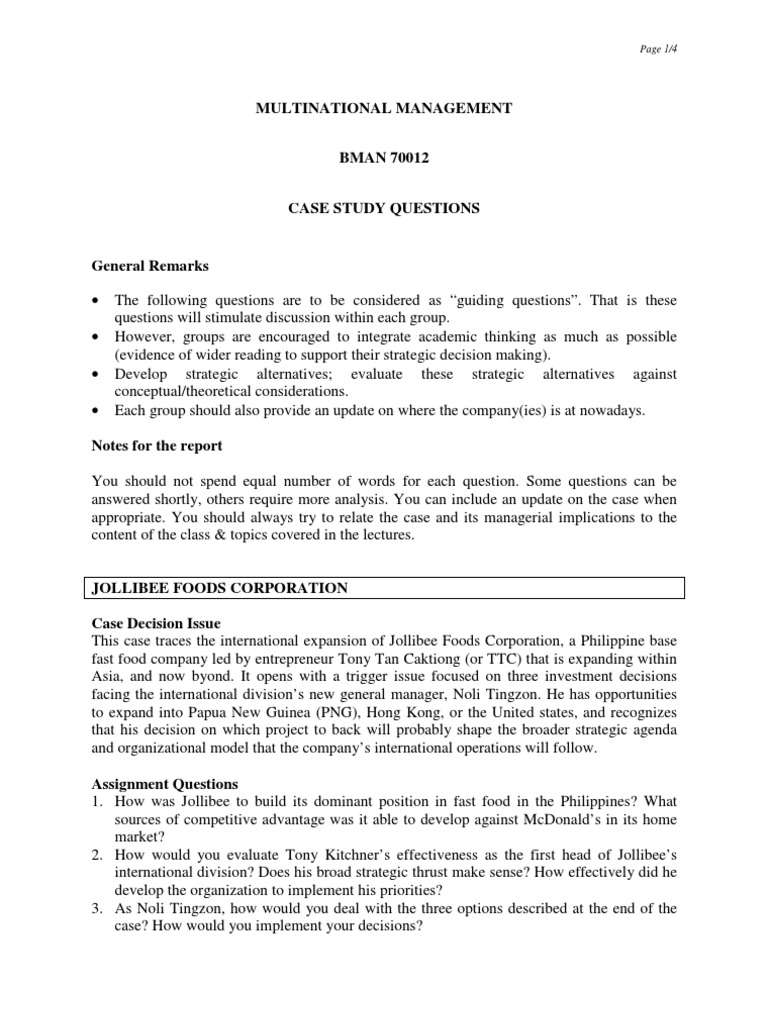 2011 Multinational Management Case Questions | PDF | Joint Venture | Brand