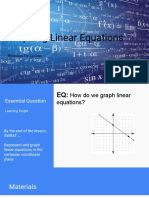 Graphing Linear Equations Day 3