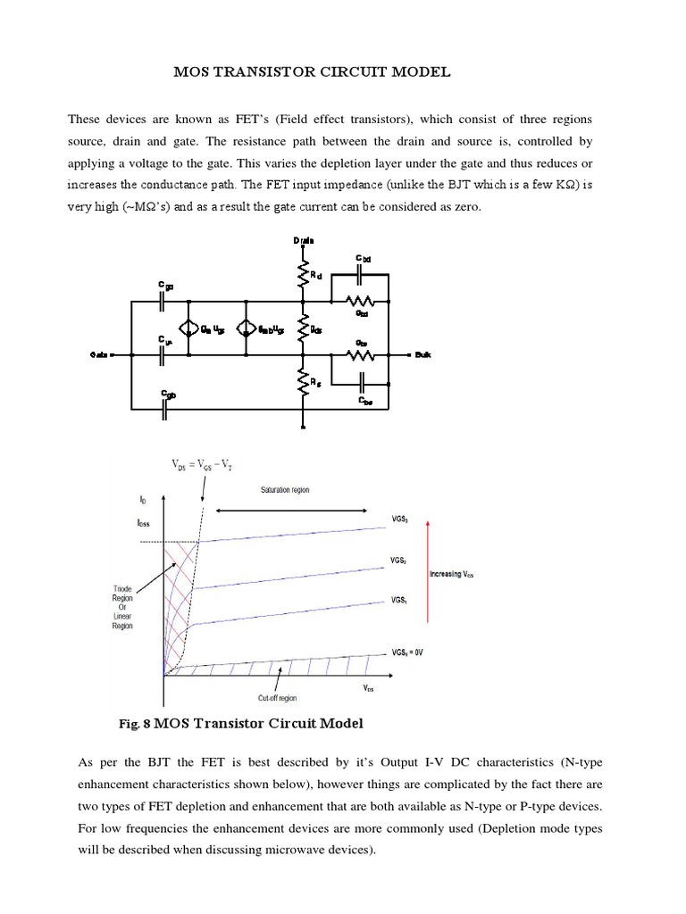 MOS Transistor Circuit Model | PDF