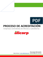 Proceso de Acreditación para Empresas Contratistas de Alicorp