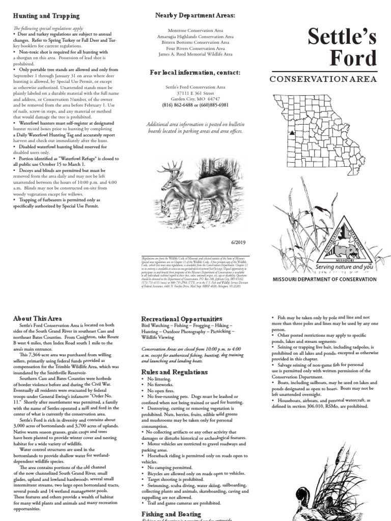 Settle's Ford: Conservation Area | PDF | Hunting