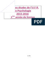 guide 1ère année de Licence psychologie 2015-2016