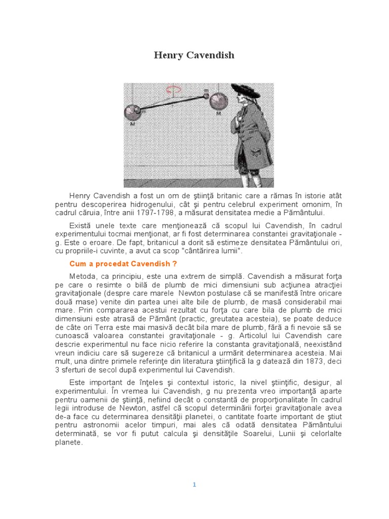 Henry Cavendish | PDF