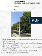 Assignment-1 Types of Support, Truss and Continuous Beam