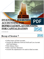 Inventory Accounting, Accounting For Depreciation, Accounting For Capitalisation
