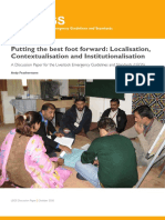 Putting The Best Foot Forward: Localisation, Contextualisation and Institutionalisation