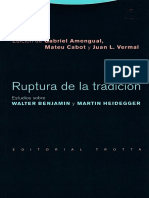 Gbriel Amengual - Ruptura de La Tradición. Estudios Sobre Walter Benjamin y Martin Heidegger