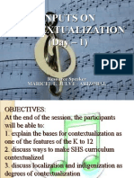Inputs On Contextualization (Day - 1)