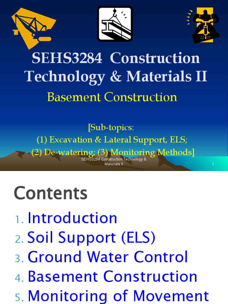 Basement Construction Techniques Overview | PDF | Deep Foundation ...