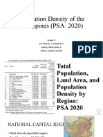Population Density of The Philippines (PSA: 2020)