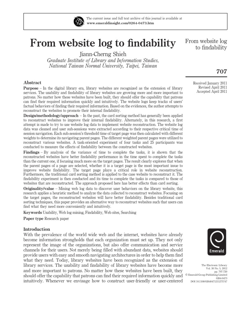 From Website Findability | PDF | Usability | World Wide Web
