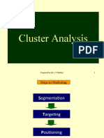 Cluster Analysis: Prepared by Mr. C Y Nimkar 1