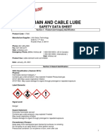 Hoja de Seguridad Lubricante de Cadena y Cables