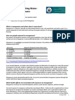 Manganese in Drinking Water: Questions and Answers: What Is Manganese and Where Does It Come From?