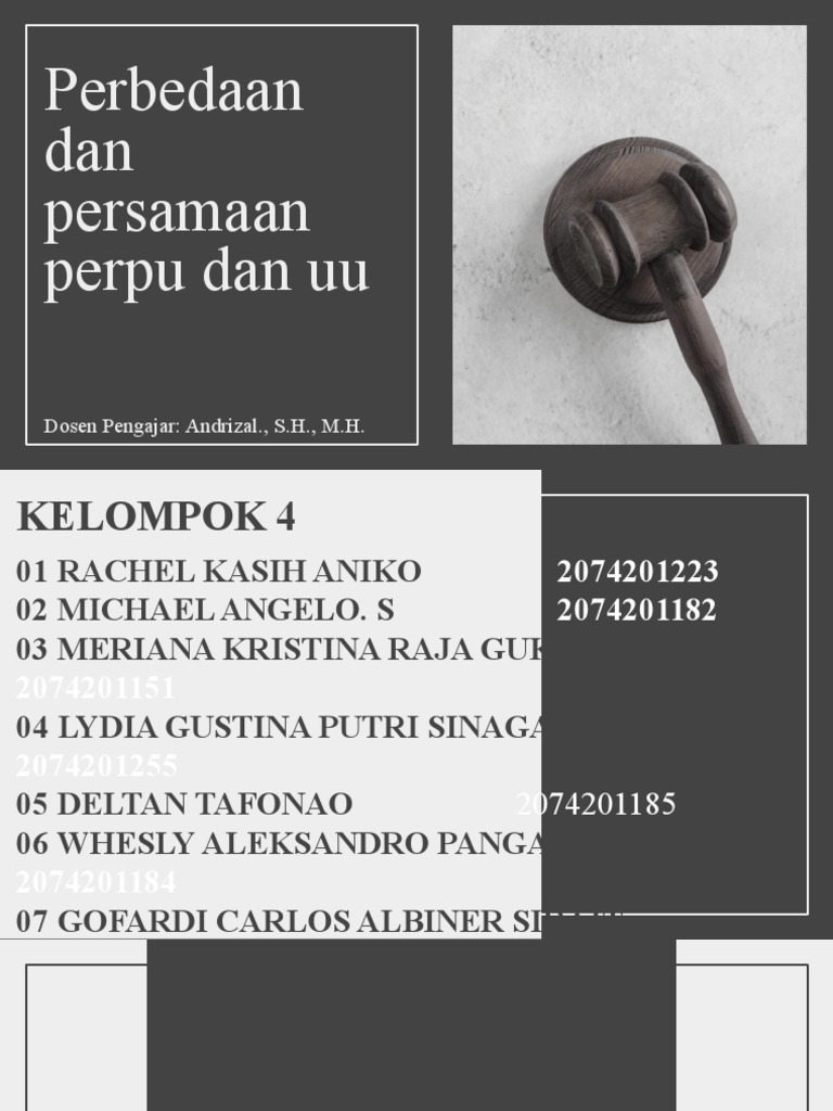Perbedaan dan Persamaan Perpu dan UU | PDF | Ilmu Sosial