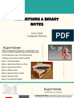 Algorithms & Binary Notes