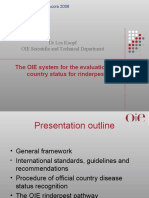 The OIE System For The Evaluation of Country Status For Rinderpest