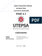 Cuestionario Fisica I