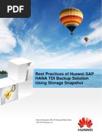 Best Practices of Huawei SAP HANA TDI Backup Solution Using Storage Snapshot