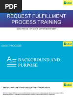 Request Fulfillment Process Training