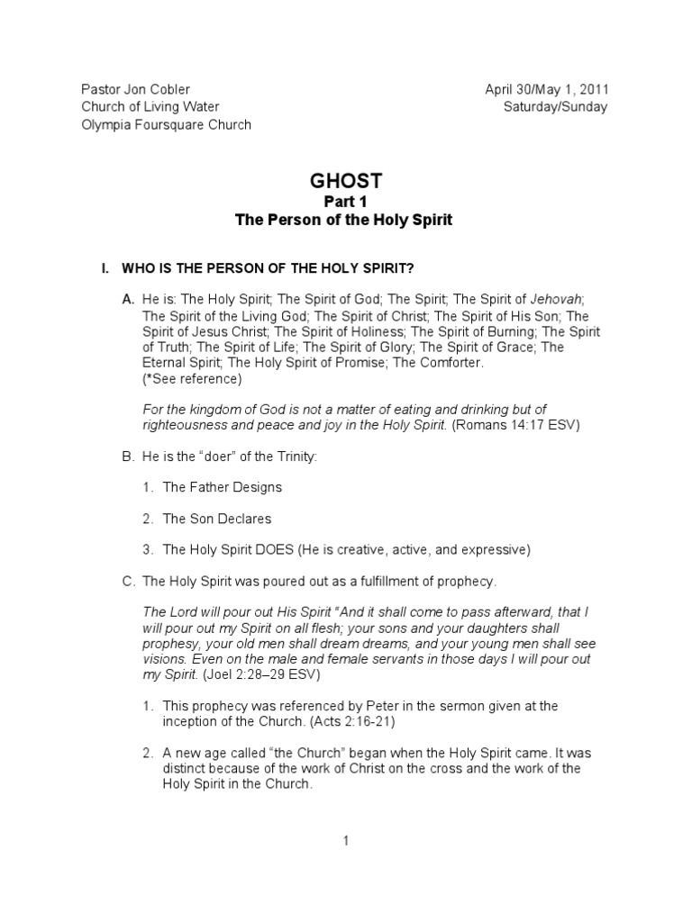Understanding the Holy Spirit's Role | PDF | Acts Of The Apostles | The ...