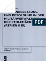 AfPB38_Werner_Stellenbesetzung und Besoldung in der Militärverwaltung der Ptolemäerzeit (P.Trier II 15)