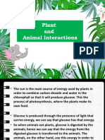 Plant and Animal Interactions
