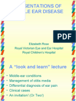 Presentations of Middle Ear Disease: Elizabeth Rose Royal Victorian Eye and Ear Hospital Royal Children's Hospital