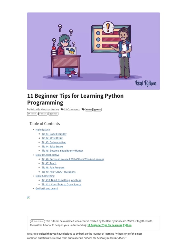 3 Beginner Tips to Learn Python Programming