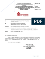 Informe Mensual Calidad N°001 - Obra