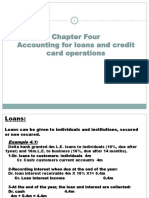 Accounting for Loans and Credit Card Operations