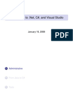 Introduction To .Net, C#, and Visual Studio