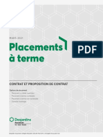 Placements À Terme: Contrat Et Proposition de Contrat