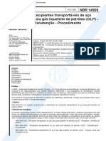 Nbr 14909 - Recipientes Transportaveis De Aco Para Gas Liquefeito De Petroleo (Glp) - Manutencao - Procedimento