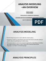 Analysis Modeling - An Overview: Kratika Saxena HPGD/JL19/0861 Specialization: Information Technology