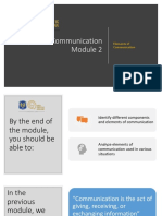 Module 2 Elements of Communication