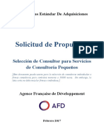 Solicitud de Propuestas: Selección de Consultor para Servicios de Consultoría Pequeños