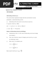 Formula Sheet Electric Potential and Capacitance Class 12 Physics | PDF