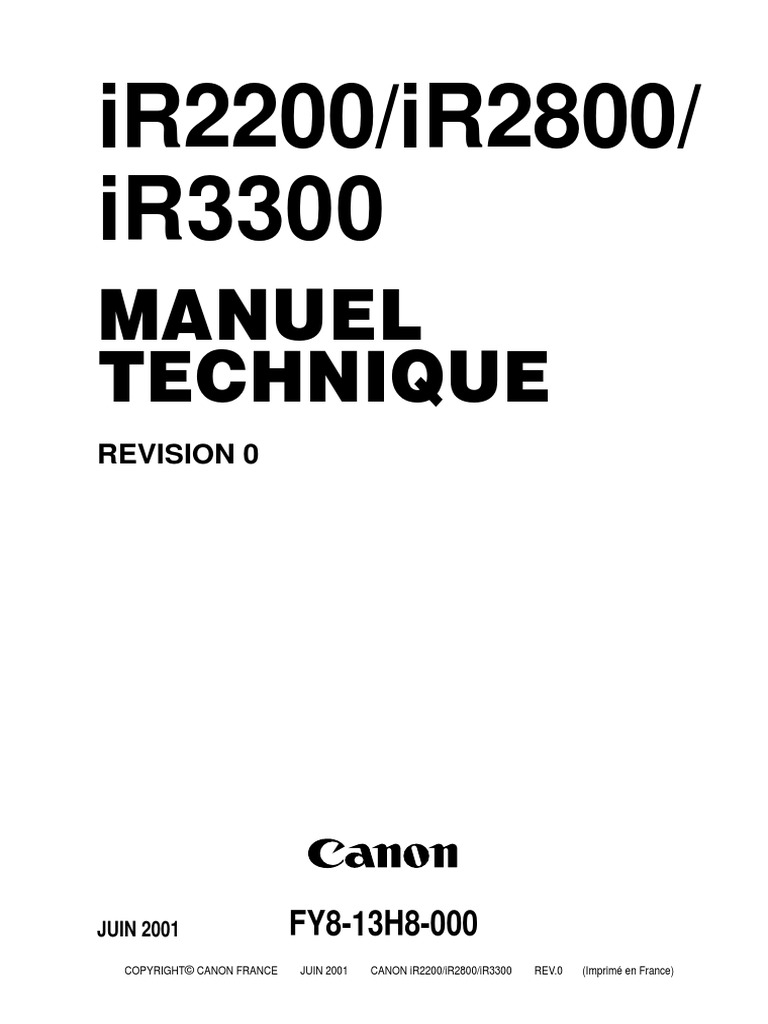 Ir2200 2800 3300-Sm-Fre, PDF, Imprimante (Informatique)