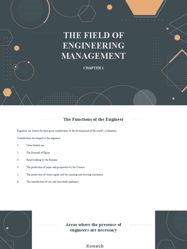 The Field of Engineering Management | PDF | Engineering | Engineer