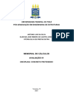 Cálculos de estrutura de concreto reforçado e protendido