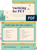 Practicing For PET: Giving Opinions, Describing Photos, and Useful Vocabulary