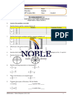 Worksheet 2: Subject: Mathematics Name: Day: Thursday Number: Date: 28 October 2021 Class: Grade 4