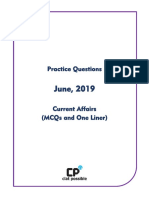 June, 2019: Practice Questions