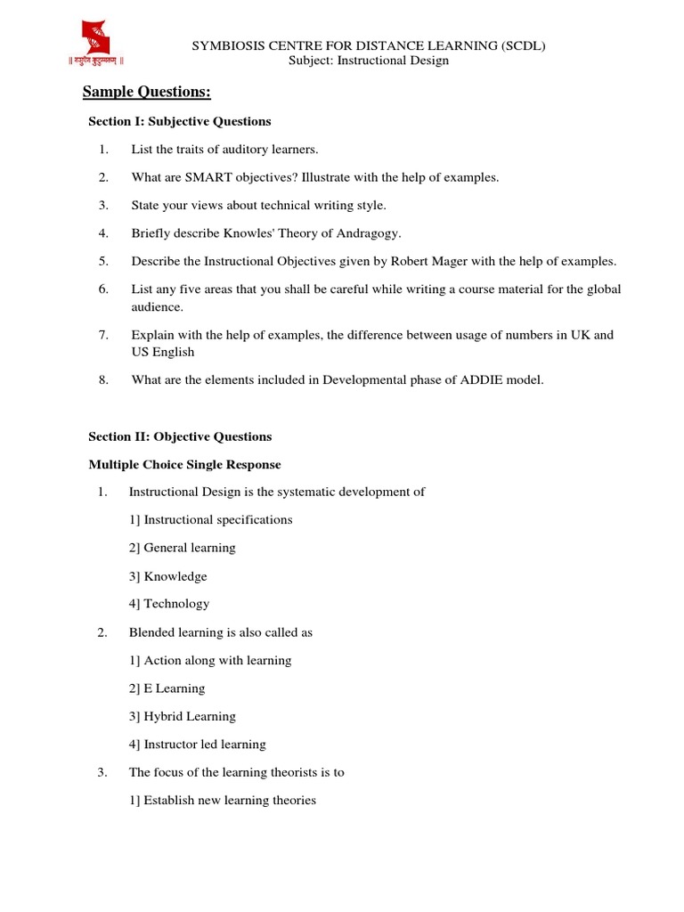 Instructional Design Framework Insights | PDF | Learning ...