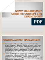 Project Management Growth: Concept and Definitions