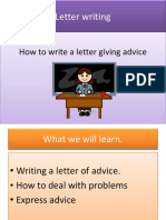 Letter Writing: How To Write A Letter Giving Advice