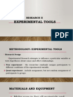 Research Ii Q2 Lesson 1 Experimental Tools PPT 1