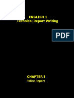 English 1 Technical Report Writing